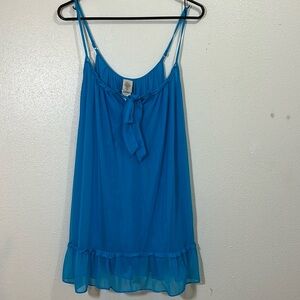 Jonquil spaghetti strapped, turquoise nightgown. Size Small.
